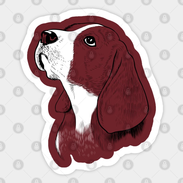 Lovely Beagle Sticker by albertocubatas